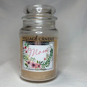 Village Candle Limited Edition "Mom" Jar Candle Vanilla Scented 21.25 Oz Two Wic